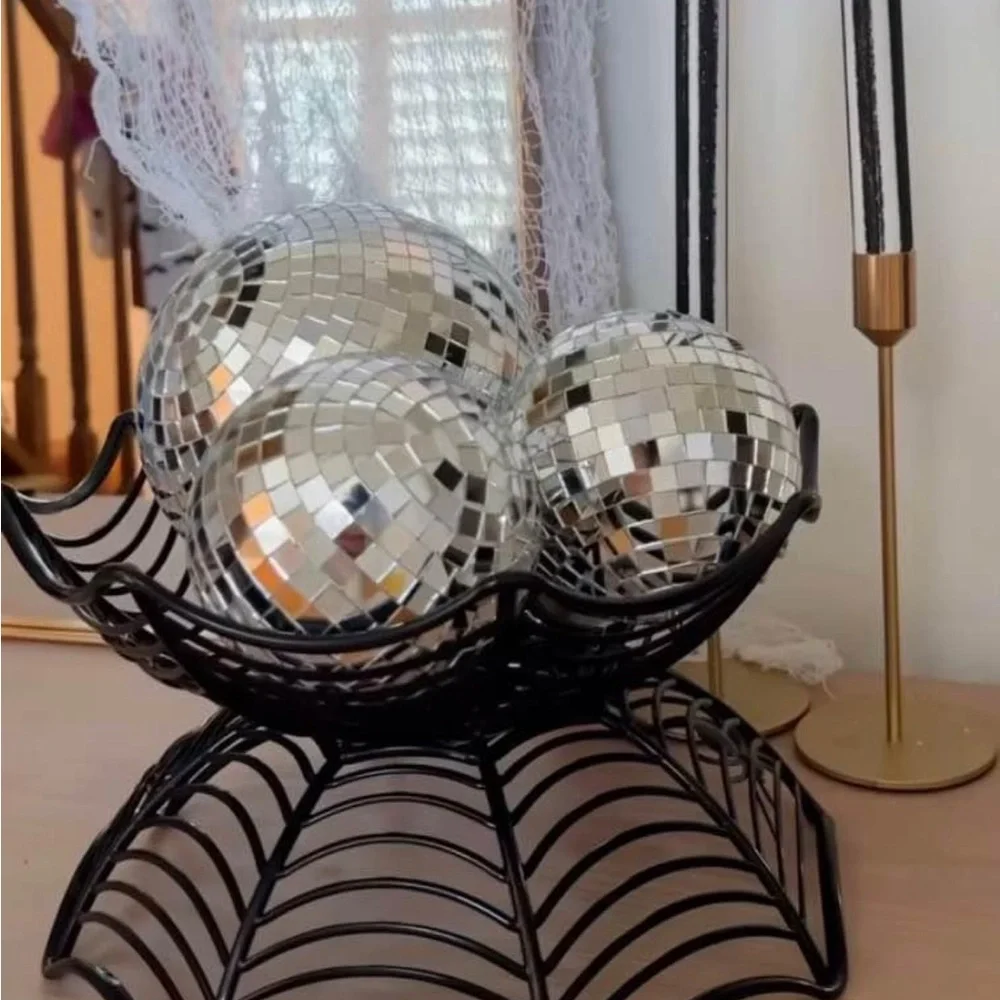 Spider Web black serving dish Halloween Fruit Bowl Spider Web Candy Basket